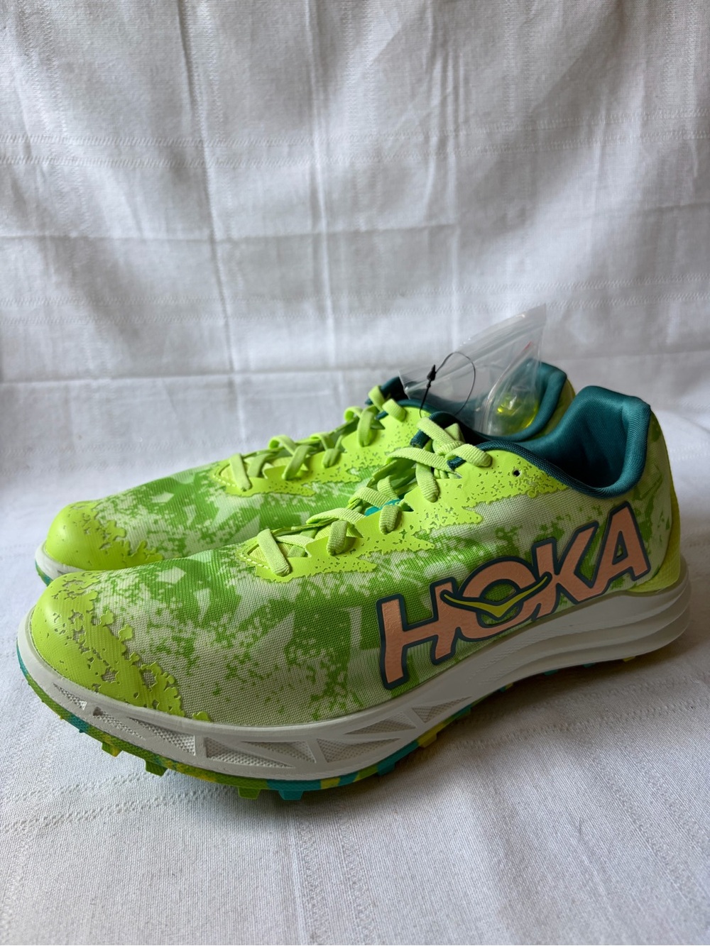 Hoka One One Crescendo XC Green Track Spike Running Shoes Men's Size 10.5